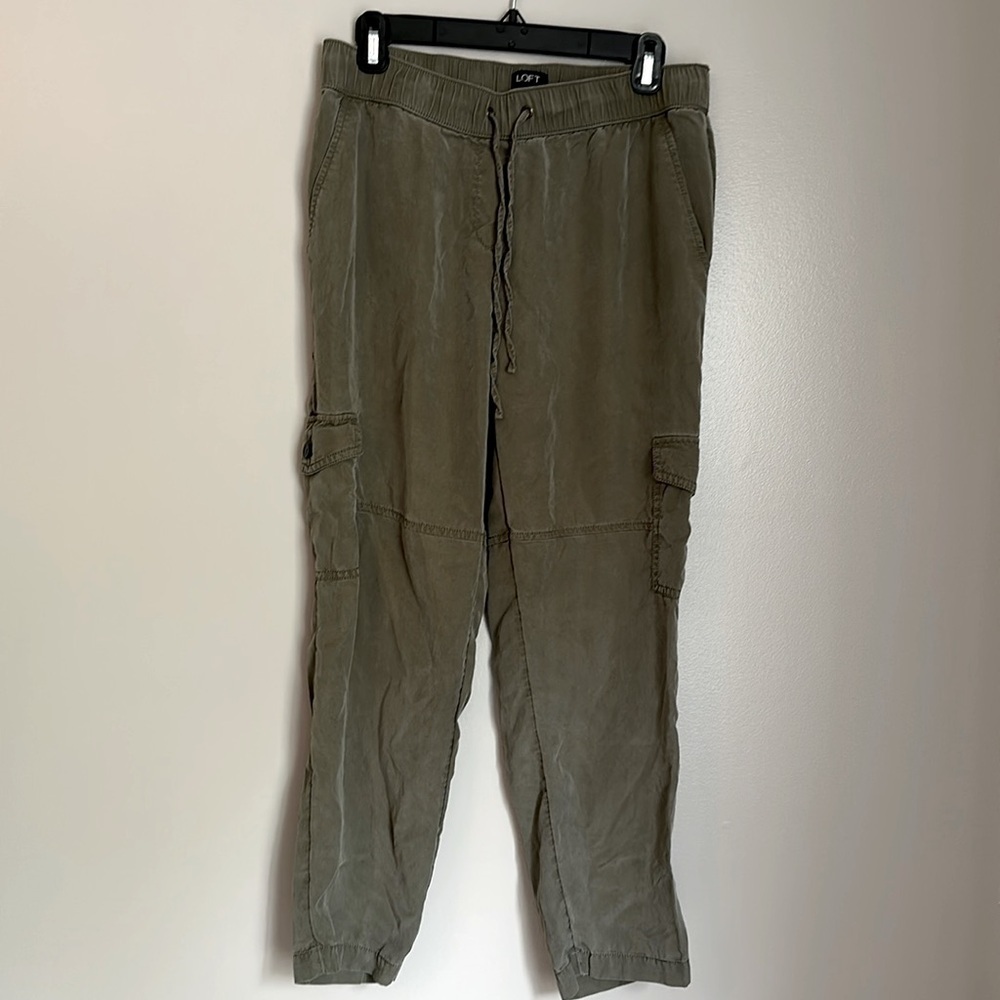 Loft Olive Cargo Pants